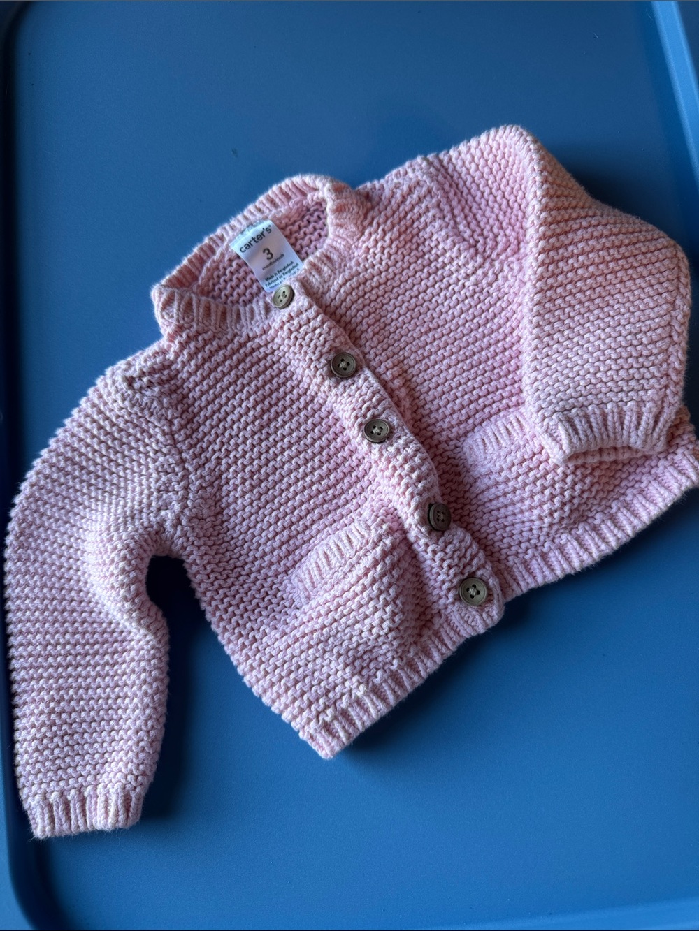 Carter's Light Pink Knit Baby Cardigan
